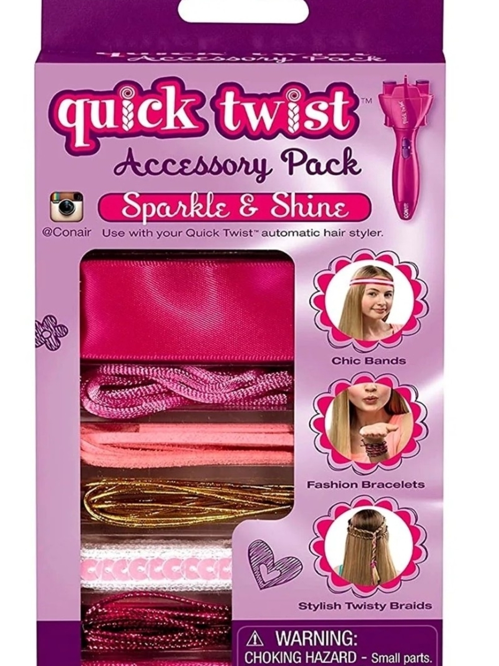 Conair Quick Twist Accessory Pack-Sparkle n Shine-NIB